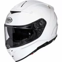 Casque De Moto Intégral En Fibre Blanche Brillante Premier DEVIL U8