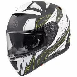 Casque De Moto Intégral En Fibre Premier DEVIL EL Y BM Blanc Noir Vert Mat