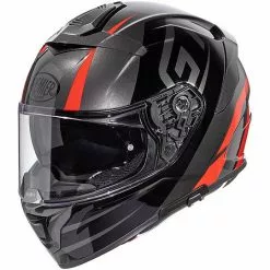 Casque De Moto Intégral En Fibre Premier DEVIL GT17 Noir Rouge