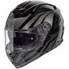 Casque De Moto Intégral En Fibre Premier DEVIL PR9BE Noir Brillant Gris