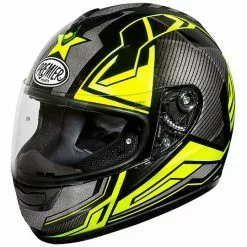 Casque De Moto Intégral En Fibre Premier MONZA ST Y Noir Jaune Fluo