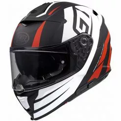 Casque De Moto Intégral En Premier DEVIL GT92 BM Fibre Noir Blanc Rouge Mat