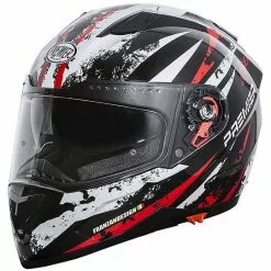 Casque De Moto Intégral Premier VYRUS AV92 Blanc Noir Rouge