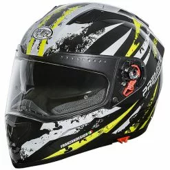 Casque De Moto Intégral Premier VYRUS AVY Noir Blanc Jaune