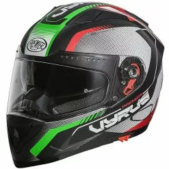 Casque De Moto Intégral Premier VYRUS MP IT BM Noir Vert Blanc Rouge