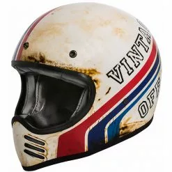 Casque De Moto Intégral Vintage Premier Trophy MX Style '70 BTR 8 BM Matt