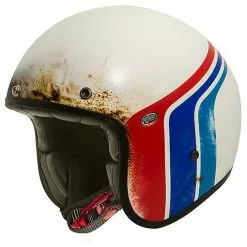 Casque De Moto Jet Vintage En Fibre Premier LE PETIT CLASSIC EVO BTR 8 BM Blanc Mat