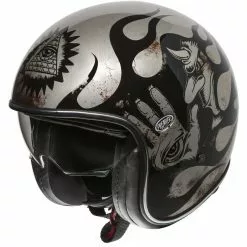 Casque De Moto Jet Vintage En Fibre Premier VINTAGE EVO BD Titanium