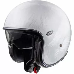 Casque De Moto Jet Vintage En Fibre Premier VINTAGE EVO DR Blanc