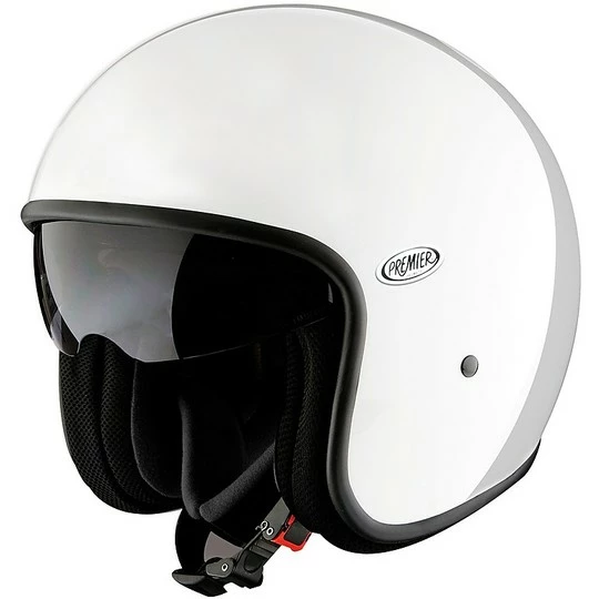 Casque De Moto Jet Vintage En Fibre Premier VINTAGE EVO U8 Blanc