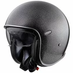Casque De Moto Jet Vintage En Fibre Premier VINTAGE EVO U9 GLITTER SILVER