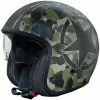 Casque De Moto JetPremier Fibre Vintage Avec Visière Intégrée Camouflage SBM édition Limitée