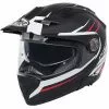 Casque De Moto Modulaire Dual Sport Premier X-TRAIL MO 92 BM Noir Blanc Rouge