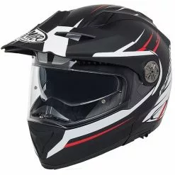 Casque De Moto Modulaire Dual Sport Premier X-TRAIL MO 92 BM Noir Blanc Rouge
