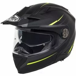 Casque De Moto Modulaire Dual Sport Premier X-TRAIL MO Y BM Noir Mat Jaune