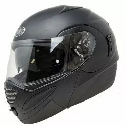 Casque De Moto Modulaire Ouvrable Premier Double Visor Thesis Matt Black