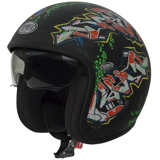 Casque De Moto Premier Vintage GR9 Fibre Jet