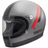 Casque De Moto Vintage Intégral Des Années 70 Premier Trophy DO17 BM Gris Mat