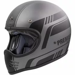 Casque Intégral Vintage Premier MX BL17 BM Noir Mat Gris