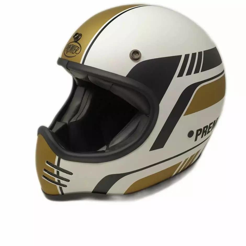 Casque Moto Intégral Custom Premier MX BL 19 WHITE BASE Edition Limitée