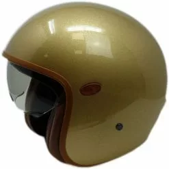 Casque Moto Jet Custom Premier VINTAGE GLITTER GOLD Edition Limitée
