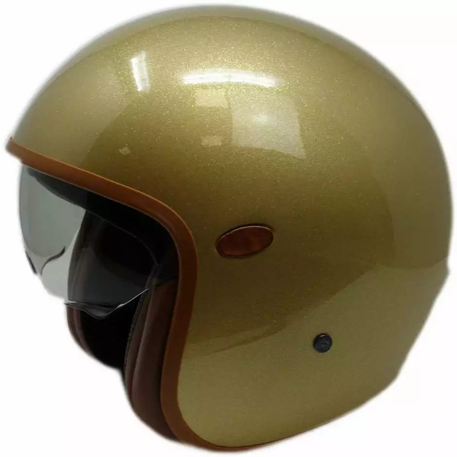 Casque Moto Jet Custom Premier VINTAGE GLITTER GOLD Edition Limitée
