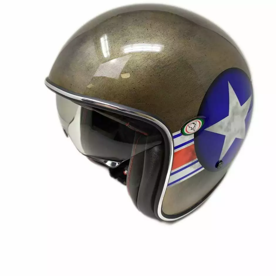 Casque Moto Jet Custom Premier VINTAGE MR STAR BRONZE Limited Edition