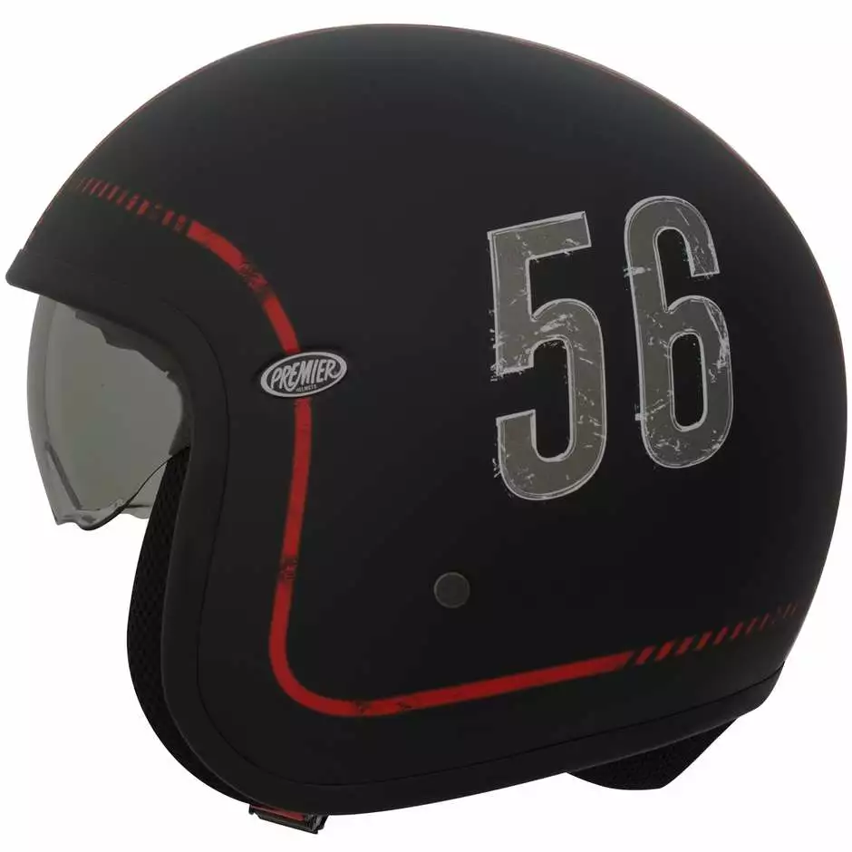 Casque Moto Jet En Premier Fibre VINTAGE FL 9 BM – Image 3