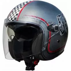Casque Moto Jet Fibre Double Visor Premier Vangarde FL Chromé