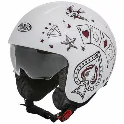 Casque Moto Mini Jet Premier ROCKER CT 8 Blanc