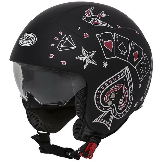 Casque Moto Mini Jet Premier ROCKER CT 9 BM Noir Mat