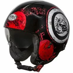 Casque Moto Mini Jet Premier ROCKER SD 92 Noir Rouge