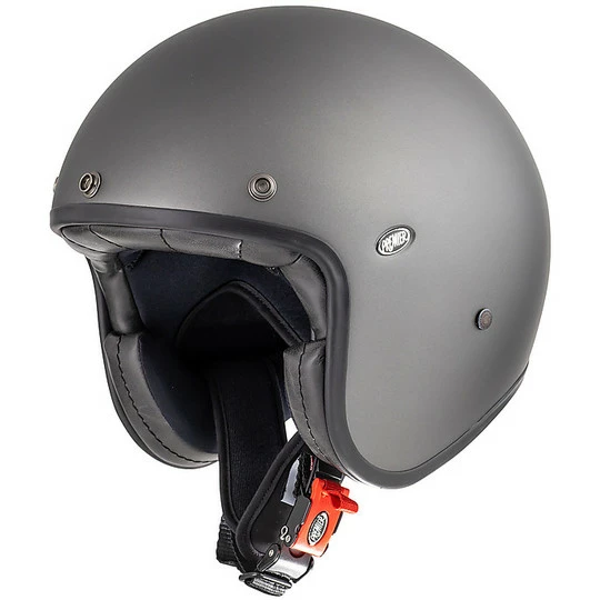 Casque Moto Vintage Jet En Fibre Premier LE PETIT CLASSIC EVO U17 Gris Mat