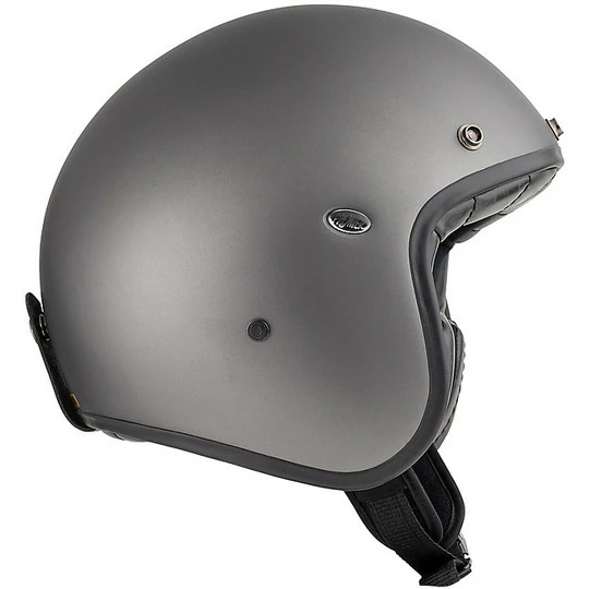 Casque Moto Vintage Jet En Fibre Premier LE PETIT CLASSIC EVO U17 Gris Mat – Image 3