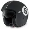 Casque Moto Vintage Jet Fibre Premier Avec Visière Intégrée Eigth 9BM Matt Black