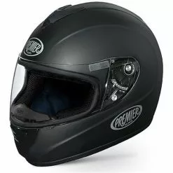 Premier Casque Intégral De Moto Modèle Monza En Fibre Mono Noir Opaque