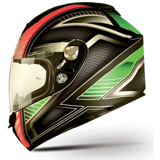 Premier Dragon Evo Multi IM9BM Integral Casque De Moto Vert Carbon Red – Image 2