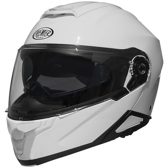 Premier Modular Double Visor Casque De Moto Genius U8 Blanc – Image 2