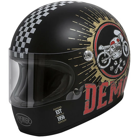 Premier Trophy Integral Casque De Moto Style Des Années 70 Speed Demon 9 BM