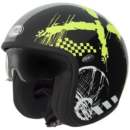 Premier Vintage RXY Fibre Jet Casque De Moto