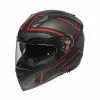 Premier VYRUS ND92 BM Casque De Moto Intégral Noir Rouge Mat
